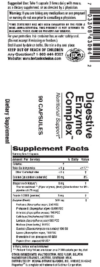 Indiana Botanic Gardens Digestive Enzyme Complex - supplement