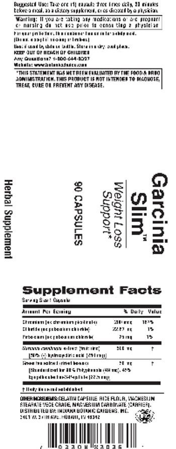 Indiana Botanic Gardens Garcinia Slim - herbal supplement