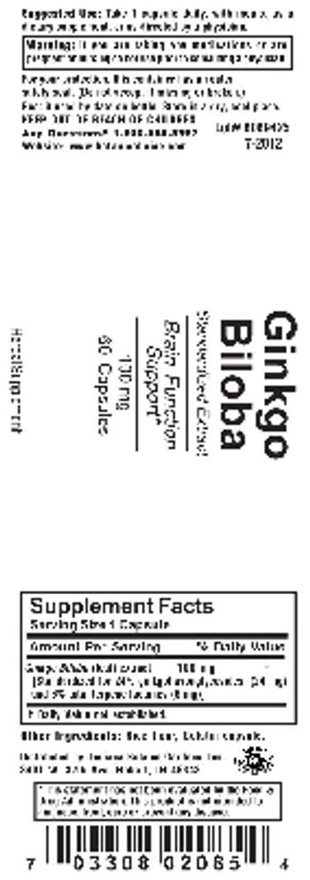 Indiana Botanic Gardens Ginkgo Biloba - herbal supplement