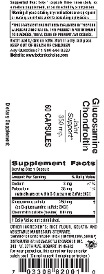 Indiana Botanic Gardens Glucosamine Chondroitin 350 mg - supplement