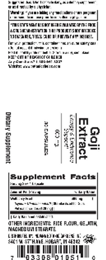 Indiana Botanic Gardens Goji Extract 600 mg - supplement