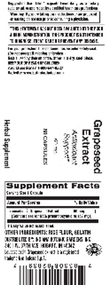 Indiana Botanic Gardens Grapeseed Extract 60 mg - herbal supplement