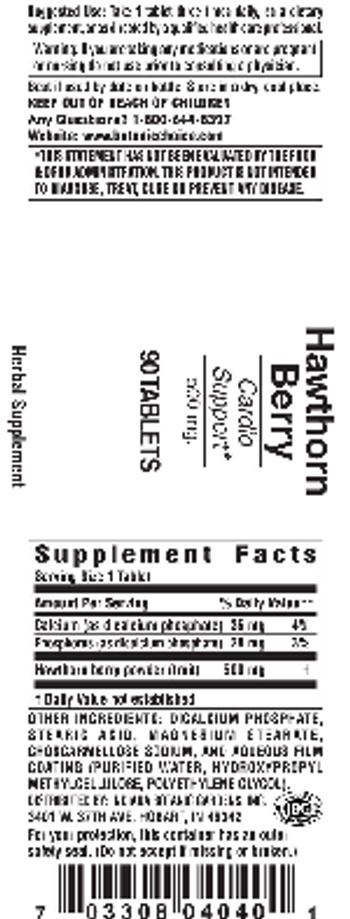 Indiana Botanic Gardens Hawthorn Berry 500 mg - herbal supplement