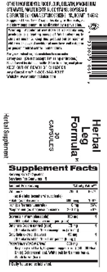 Indiana Botanic Gardens Herbal Leg Formula - herbal supplement