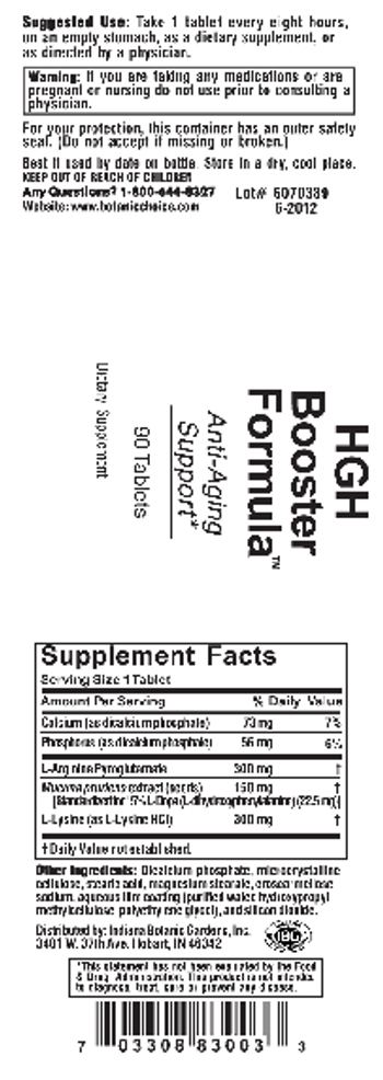 Indiana Botanic Gardens HGH Booster Formula - supplement