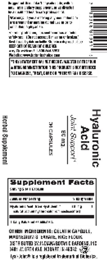 Indiana Botanic Gardens Hyaluronic Acid 80 mg - herbal supplement