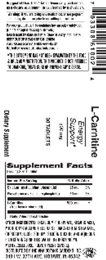 Indiana Botanic Gardens L-Carnitine 500 mg - supplement