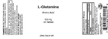 Indiana Botanic Gardens L-Glutamine 500 mg - supplement
