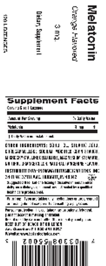 Indiana Botanic Gardens Melatonin 3 mg Orange Flavored - supplement