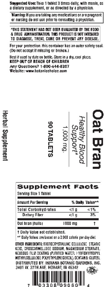 Indiana Botanic Gardens Oat Bran 1000 mg - herbal supplement