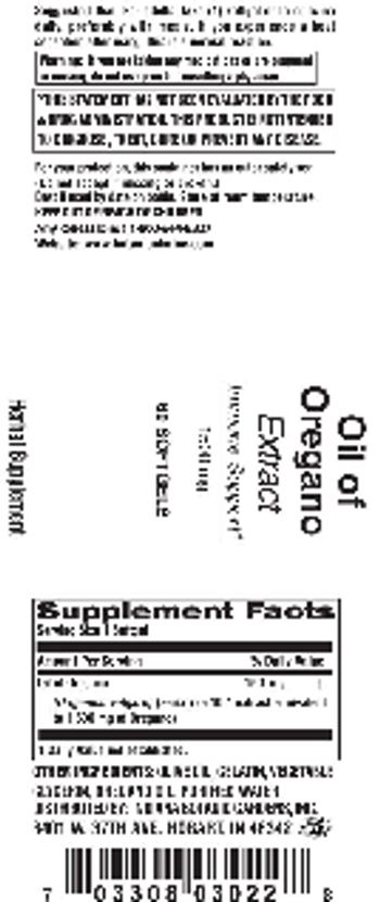 Indiana Botanic Gardens Oil of Oregano Extract 1500 mg - herbal supplement