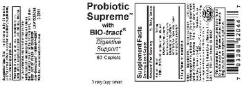 Indiana Botanic Gardens Probiotic Supreme With BIO-Tract - supplement