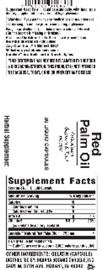 Indiana Botanic Gardens Red Palm Oil - herbal supplement