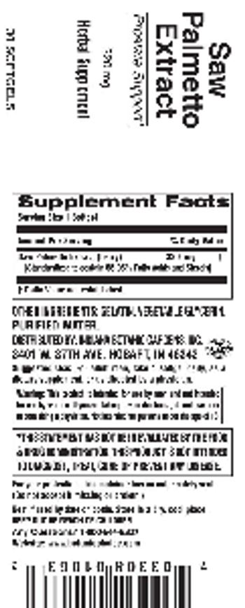 Indiana Botanic Gardens Saw Palmetto Extract 320 mg - herbal supplement