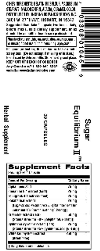 Indiana Botanic Gardens Sugar Equilibrium II - herbal supplement