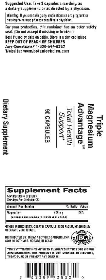 Indiana Botanic Gardens Triple Magnesium Advantage - supplement
