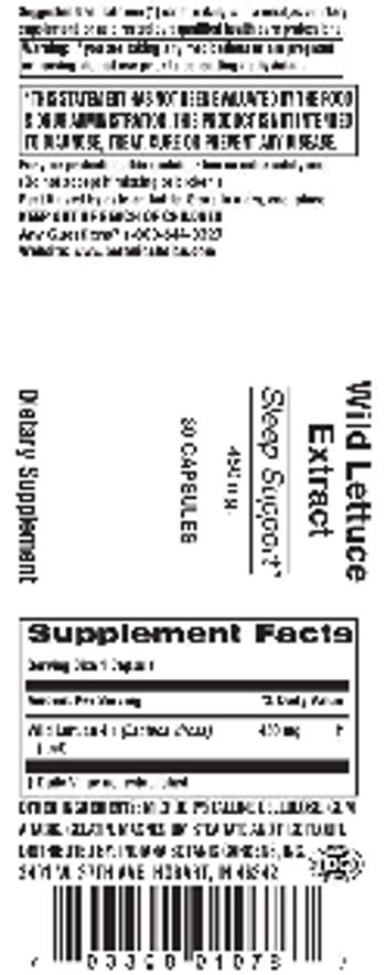 Indiana Botanic Gardens Wild Lettuce Extract 450 mg - supplement