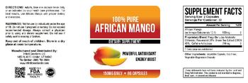 Infiniti Creations 100% Pure African Mango - supplement