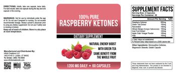 Infiniti Creations 100% Pure Raspberry Ketones 1200 mg - supplement