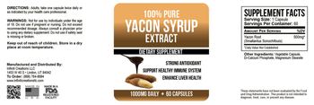 Infiniti Creations 100% Pure Yacon Syrup Extract - supplement