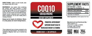 Infiniti Creations CoQ10 Ubiquinone - supplement
