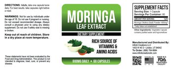 Infiniti Creations Moringa Leaf Extract - supplement