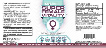 InfoWars Life Super Female Vitality - supplement