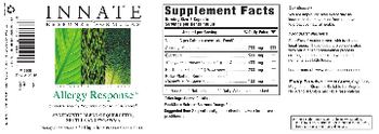Innate Response Formulas Allergy Response - supplement
