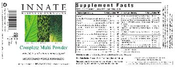 Innate Response Formulas Complete Multi Powder - supplement