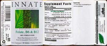 Innate Response Formulas Folate, B6 & B12 - supplement