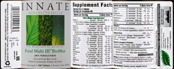 Innate Response Formulas Food Multi III BioMax - supplement