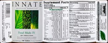 Innate Response Formulas Food Multi IV - supplement
