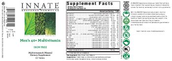 Innate Response Formulas Men's 40+ Multivitamin - multivitamin mineral supplement