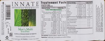 Innate Response Formulas Men's Multi Iron Free - supplement