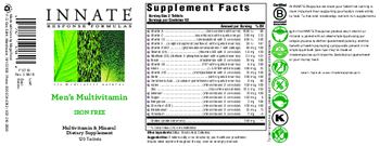 Innate Response Formulas Men's Multivitamin - multivitamin mineral supplement