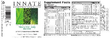 Innate Response Formulas Men's One Daily Iron Free - supplement