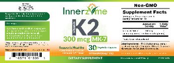 Innerzyme Vitamin K2 300 mcg MK-7 - supplement