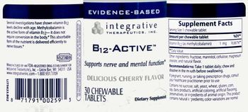Integrative Therapeutics B12-Active Delicious Cherry Flavor - supplement