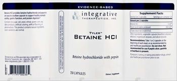 Integrative Therapeutics Betaine HCl - supplement