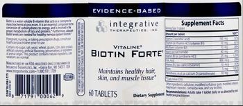 Integrative Therapeutics Biotin Forte - supplement