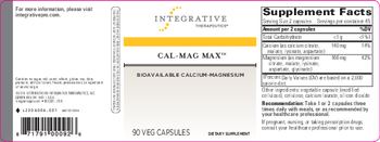 Integrative Therapeutics Cal-Mag Max - supplement