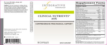 Integrative Therapeutics Clinical Nutrients AOX - supplement