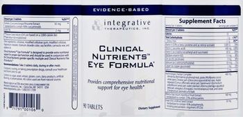 Integrative Therapeutics Clinical Nutrients Eye Formula - supplement