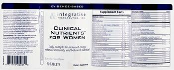 Integrative Therapeutics Clinical Nutrients For Women - supplement