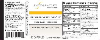 Integrative Therapeutics Clinical Nutrients HP Iron-Free - supplement
