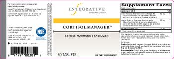 Integrative Therapeutics Cortisol Manager - supplement