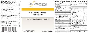 Integrative Therapeutics Detoxication Factors - supplement