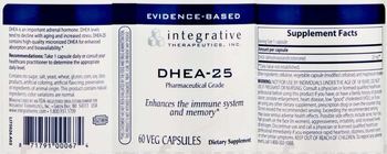 Integrative Therapeutics DHEA-25 - supplement