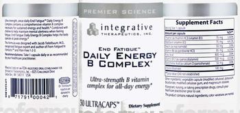 Integrative Therapeutics End Fatigue Daily Energy B Complex - supplement