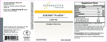 Integrative Therapeutics Eskimo PurEFA 1,000 mg Stable Fish Oil - supplement